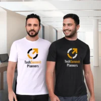 Unisex Polyester T-Shirts – 100 GSM (Black & White)